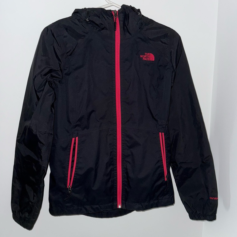 The North Face Black Jacket with Pink Accents